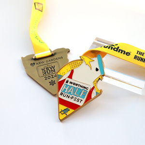 Medalla de Premio HyperCrafts Manufacturer 3DEnamel Finisher para Maratón, Trail Running, <span class=keywords><strong>Fun</strong></span> <span class=keywords><strong>Run</strong></span>, Carreras de 5K y 10K, Medallas Deportivas de Metal - Product Image 6