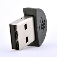 Micrófono USB-5 Inalámbrico de Condensador, Plástico, Mini, Ligero, Omnidireccional, para Laptop/PC, Conferencias, Juegos y Grabación