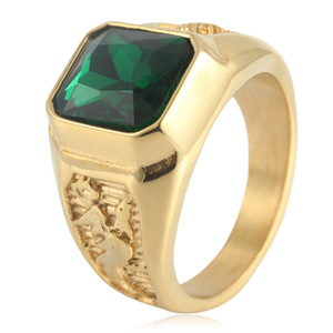 Anillo Dragón y Fénix para mujer, acero inoxidable, engaste de bisel con piedras preciosas rojas, regalo, joyería de moda 270101 - Product Image 5