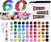 Set Rhinestone Kuku 24-60 Warna Terlaris, Resin AB Berkualitas Tinggi, Permata Datar, Grosir