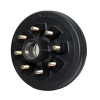 Kits de tambours de moyeu de remorque de 6,5 po avec freins électriques de 12 po x 2 po pour essieu de 7000 lb
