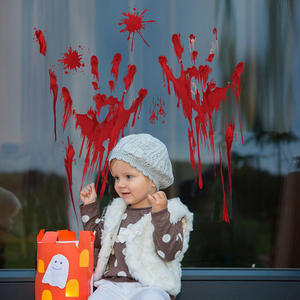 <span class=keywords><strong>Halloween</strong></span> horreur fenêtre décoration sang empreinte de main empreinte PVC Stickers muraux mains coupées pieds <span class=keywords><strong>dessin</strong></span> conception - Product Image 3