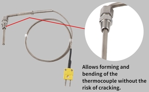 Sensores de temperatura termopar tipo K con punta expuesta para gases de escape de automóviles - Product Image 5