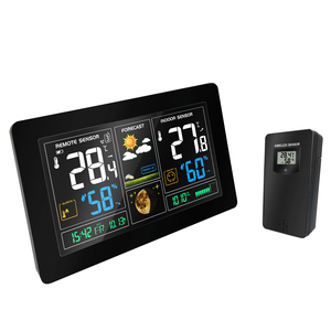 Station météo numérique avec prise EU 3378, prévisions météo, horloge de chevet, thermomètre intérieur, hygromètre - Product Image 1
