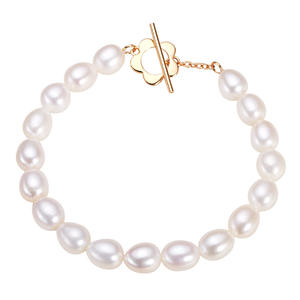 Fashionable Waterdrop Shaped Freshwater <b>Pearl</b> <b>Bracelet</b> Jurchen Style Plum Blossom Accessory for Girls and Best Friends - Product Image 5