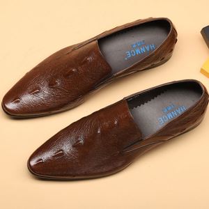 Oferta Especial Liquidación Zapatos de Cuero Casuales de Negocios para Hombre, Zapatos de Moda de Piel Vacuna, Cómodos, Elegantes, Estilo Británico, Lujo Ligero - Product Image 5