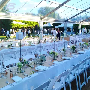 Barraca de alumínio para casamento exterior branco Pvc Pagode para festas de casamento