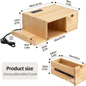 Wooden Bedside Table <b>Floating</b> Storage Shelf With <b>Drawer</b> Bedroom Furniture Solid Wood Nightstand - Product Image 1