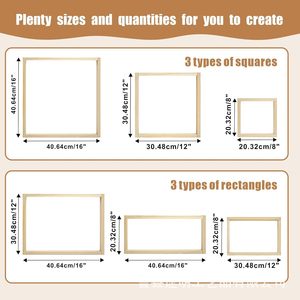 Wooden Embroidery <b>Frame</b> <b>Canvas</b> Square Shape Handmade Needlework DIY Wall Hanging TM-Embroidery <b>Frame</b> - Product Image 3