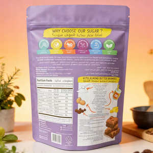 Bolsa de plástico con cierre hermético, impresa a medida, de calidad alimentaria, a prueba de humedad, para envasar frutos secos, azúcar y edulcorantes en polvo. - Product Image 2