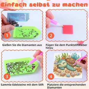 Puzzle Fai-da-Te per Interazione Genitore-Figlio, <span class=keywords><strong>Disegno</strong></span> Diamantato per Bambini, Motivi Animali Cartoon, Pittura a Olio su Tela, Ecologico - Product Image 6