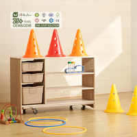Meubles de crèche modernes Hikeylove, armoire à livres pour l'école maternelle, étagère de rangement pour la garderie, ensemble de jouets en bois pour la maternelle, respectueux de l'environnement