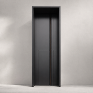Porte de sécurité minimaliste en acier à ouverture latérale, panneau extérieur antivol fini pour bâtiment commercial - Product Image 5