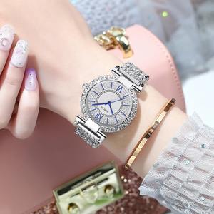 Drioshipping Luxury Ladies Wristwatch 2551 Full Diamond Embellished Customizable Logo Quartz Fashion <b>Women's</b> <b>Bracelet</b> <b>Crystal</b> - Product Image 6