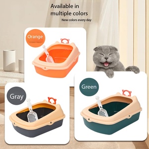 Lettiera <span class=keywords><strong>per</strong></span> Gatti Grande in Plastica con <span class=keywords><strong>Recinzione</strong></span> Alta, Design Anti-Schizzi, Ecologica, Capacità 10kg, Paletta Gratuita, Vendita all'Ingrosso - Product Image 2