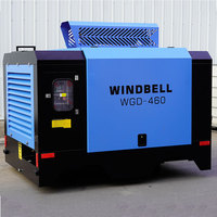 Compresseur d'air portatif 460cfm Machine de compresseur d'air de moteur diesel de pression de 14 barres