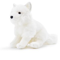 Peluche Renard Arctique Adorable et Cuddly, Poupée en Peluche Blanche et Moelleuse Remplie de Coton PP
