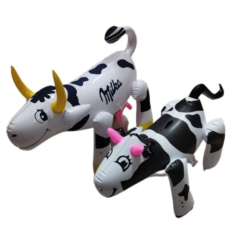 Yongrong ของเล่นเป่าลมสำหรับเด็กทำจากพีวีซีรูปสัตว์ของเล่นเป่าลมรูปวัว