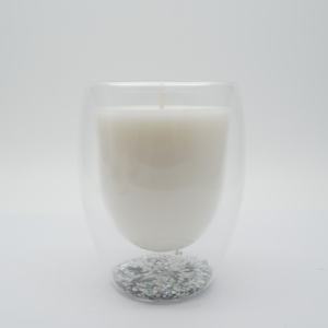 Série de Noël, tasse en verre à double paroi, bougies artisanales en <span class=keywords><strong>cire</strong></span>, petites paillettes étoiles pour la décoration de Noël et de la maison - Product Image 5