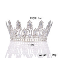 LUOXIN Grands accessoires de mariage, bijoux de cheveux de mariée, diadème en zircon, diadèmes et couronnes de concours