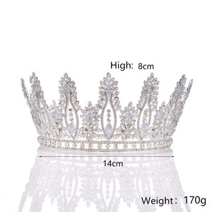 LUOXIN Grands accessoires de mariage, bijoux de cheveux de mariée, diadème en zircon, diadèmes <span class=keywords><strong>et</strong></span> couronnes de concours - Product Image 5