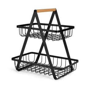 2-story Modern Kitchen Countertop Towel <b>Rack</b> Stainless Steel Plate <b>Rack</b> Waterproof Black - Product Image 5