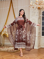 Vente en gros de vêtements plissés pour femmes de style Miyake, fabriqués sur commande, grande taille, robe longue à imprimé arabe, haute qualité
