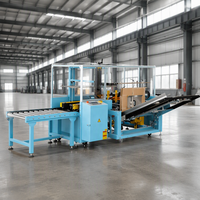 Machine d'emballage de cartons entièrement automatique certifiée CE HEKON avec contrôle PLC, ouverture de cartons, pliage du fond, scellage par ruban adhésif, érecteur de cartons