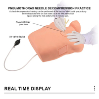 Simulador de Entrenamiento para Neumotórax BIX-LQ7, Modelo de Descompresión Torácica, Maniquí de Entrenamiento Médico para Neumotórax por Tensión