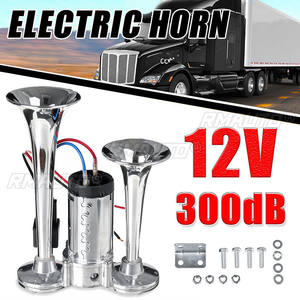 Bocina de Aire Súper Potente de 300DB con 2 Trompetas y Compresor de 12V para Coche, Camión, Barco, Tren - Claxon de Señalización Sonora para Automóvil - Product Image 1