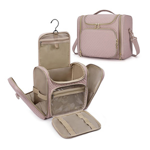 Fashion Women Custom Make Up Bag Multi Storage Compartments Toiletry Organizer Makeup Case