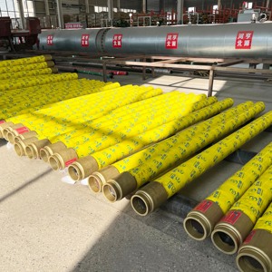 Прямые продажи от производителя <span class=keywords><strong>DN125</strong></span> бетононасос высокого давления 3-метровый Четырехслойный стальной проволочный двухсторонний резиновый шланг - Product Image 3