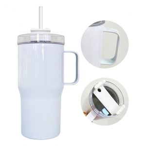 Best Value Gifts Outdoor Sports Travel Blank Sublimation Vacuum Insulated White 20Oz Kids Tumbler Handle With Lids - Product Image 4