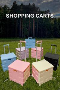Nouvelle belle sacoche <span class=keywords><strong>de</strong></span> courses pliable à 2 roues pour le camping, marque OEM - Product Image 3