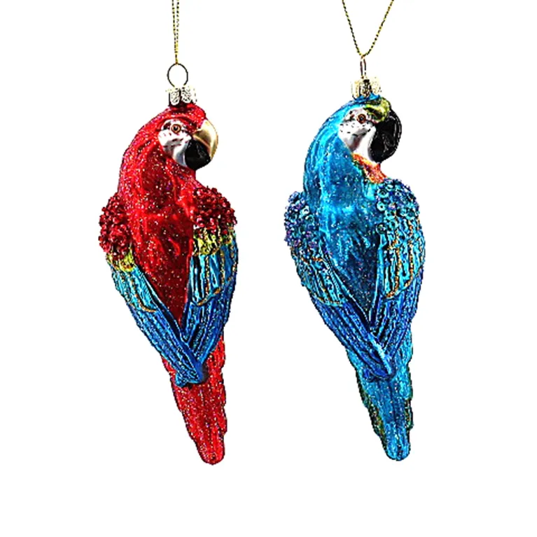 Oiseau perroquet coloré avec aile, décoration pour arbre de noël, jouet, personnalisé, vente en gros