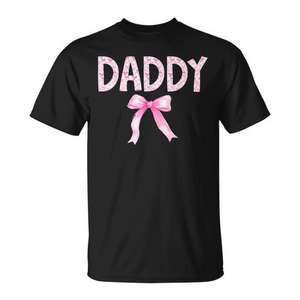 Camiseta para fiesta familiar con lazo coqueto a juego de Daddy Birthday Squad - Product Image 1