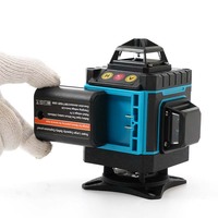 Niveau Laser Industriel Infrarouge Vert Haute Précision 12/16 Lignes pour Nivellement de Sol avec Support Magnétique et Télécommande