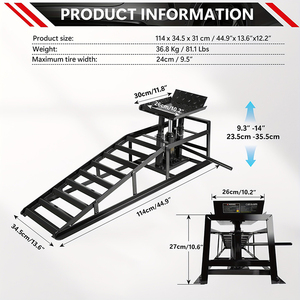 Bon marché Prix 3 tonnes Heavy Duty Auto Repair Oil Change Bracket Car Repair and Maintenance Lift Tool Hydraulic Car Ramp - Product Image 6