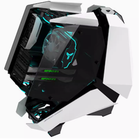 Boîtier et tour d'ordinateur de jeu Jonsbo MOD-5 E-Sports en alliage d'aluminium noir/blanc/gris Châssis ouvert Modèle phare Mecha Design