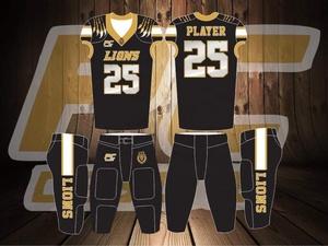 UNIFORMES DE FOOTBALL AMÉRICAIN PERSONNALISÉS CHIFFRES CHROMÉS TACKLE TWILL UNIFORMES SUBLIMÉS - Product Image 2