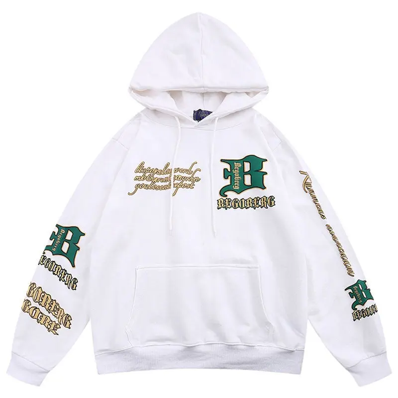 Heren 100% Katoen Custom Logo Blanco Drop Shoulder Puff Print Hoodies Oversized Pullover Zwaargewicht Hoodie Voor Heren