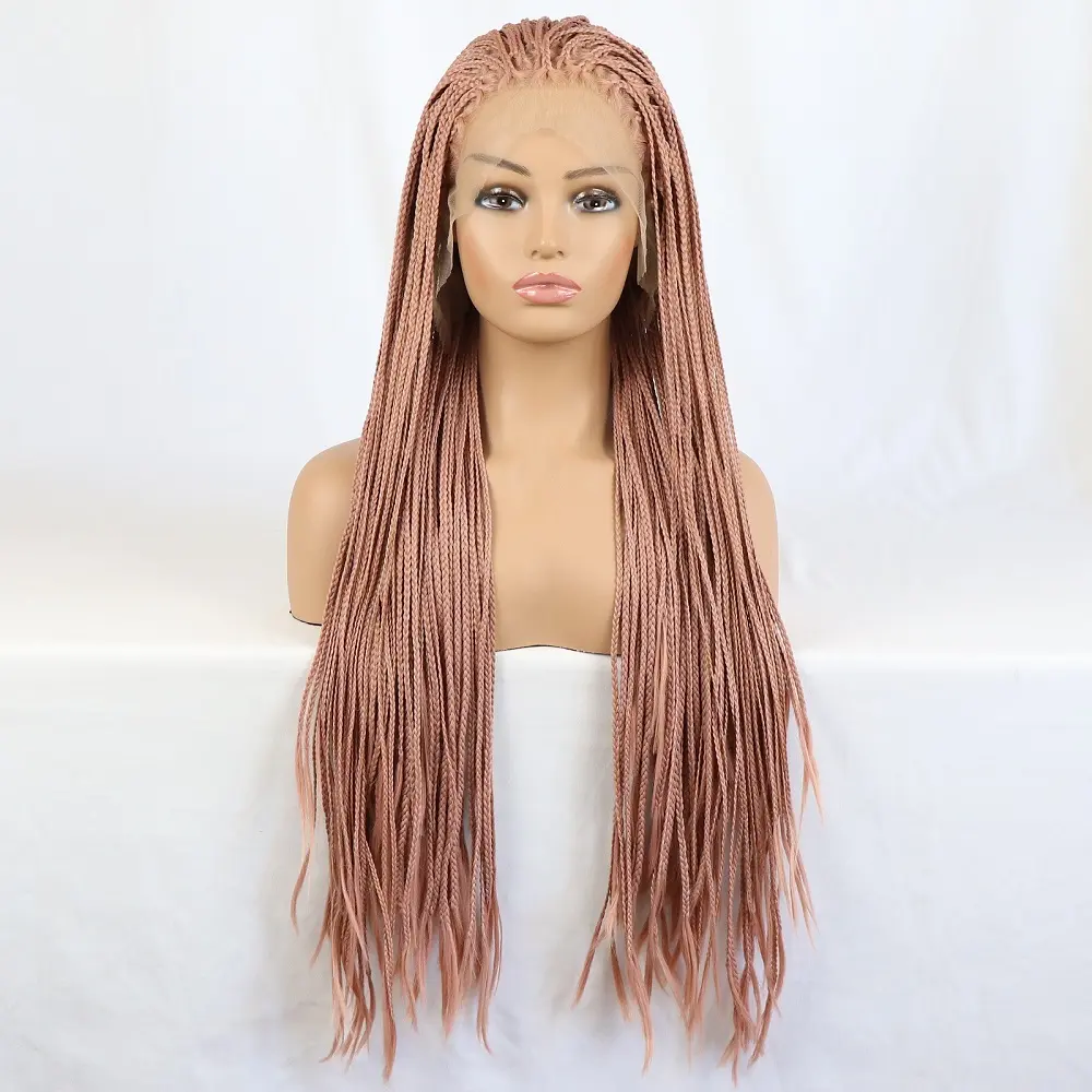 गर्म बिक्री 30 इंच गुलाबी Wigs सिंथेटिक बाल फीता सामने उच्च गुणवत्ता स्विस फीता सामने विग महिलाओं बॉक्स ब्रेडिंग बाल