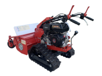 Tondeuse à gazon de chantier CE EPA, type chenillé tout-terrain, avec embrayage à courroie, moteur puissant de 9 CV à essence, à vendre