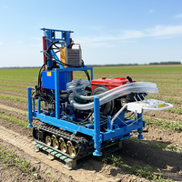Vente directe : Machine de forage de puits d'eau sur chenilles, 35 CV, diesel, hydraulique, profondeur 150 m, pour l'irrigation agricole
