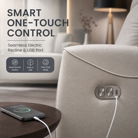 Fauteuil inclinable multifonctionnel moderne de luxe ergonomique avec cadre métallique extensible pour la maison familiale
