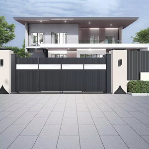 Porte coulissante électrique moderne et minimaliste en aluminium, faite à la main, pour villa, cour, garage, pliante, automatique, en alliage - Product Image 6