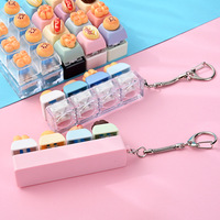 Porte-clés clavier 4 touches mini-aliments mignons en gros, jouet anti-stress, cadeaux fantaisie personnalisés pour enfants, cadeau promotionnel