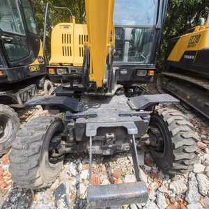 Excavadoras de ruedas Hyundai 60W-7 de marca famosa, de segunda mano con pocas horas de trabajo, de 6 toneladas peso operativo, precios con descuento - Product Image 4