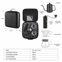 Portable Pour Over Coffee Kit Travel Case Gooseneck Kettle Manual Grinder Dripper Server Wholesale OEM ODM Supplier