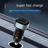 Chargeur de voiture rapide PD 3.0 48W, best-seller en gros, écologique, transparent, mini et portable, double port, compatible Android